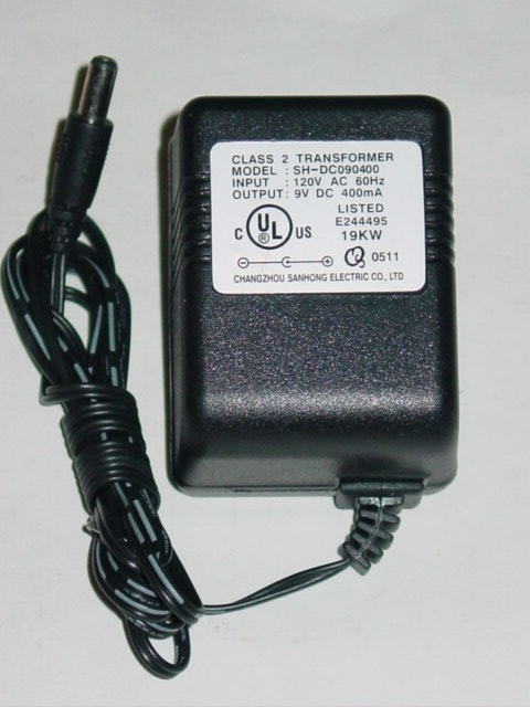 NEW Changzhou Sanhong SH-DC090400 AC Adapter 9V 400mA SHDC090400